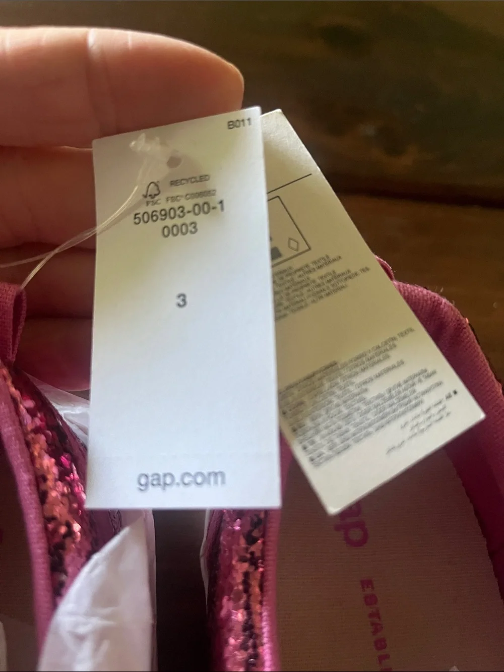 GAP Kids Glitter Slip-On Sneakers - Rose Pink